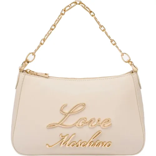 Umweltfreundliche Handtasche mit Kettengriff - Love Moschino - Modalova