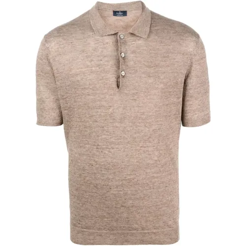Linen Polo Shirt Made in Italy , male, Sizes: L, M, XL, 3XL, 2XL - Barba - Modalova