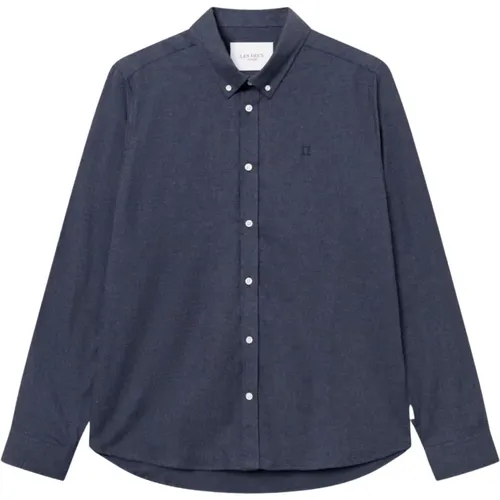 Classic Desert Shirt Dark Navy Melange , male, Sizes: M, XL, L, S - Les Deux - Modalova