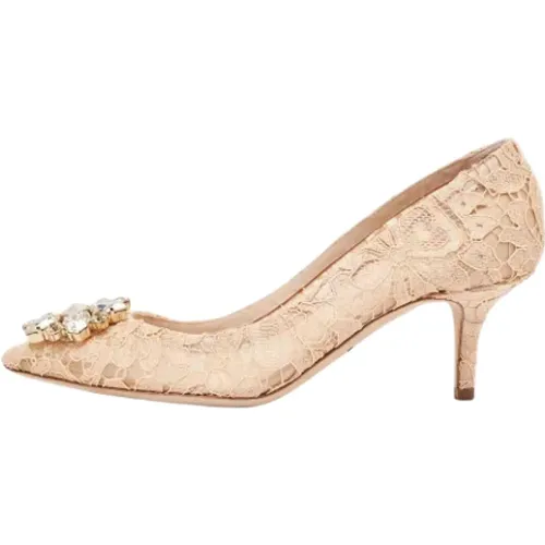 Pre-owned Lace heels , female, Sizes: 4 UK - Dolce & Gabbana Pre-owned - Modalova