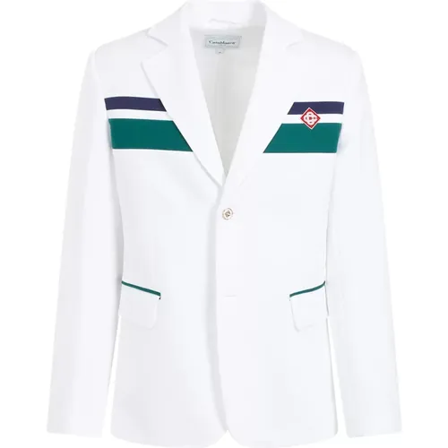 Maßgeschneiderte Jacke in Weiß Grün Marineblau - Casablanca - Modalova