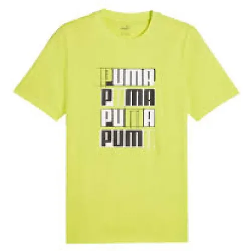 Limettengrünes Herren-T-Shirt , Herren, Größe: L - Puma - Modalova