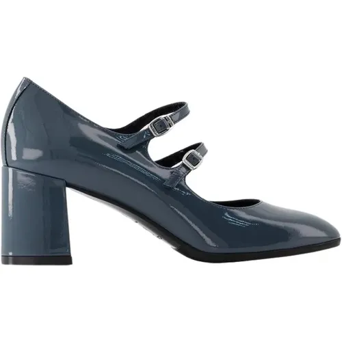 Alice Pumps - Patent Leather - Grey , female, Sizes: 2 UK, 5 1/2 UK - Carel - Modalova