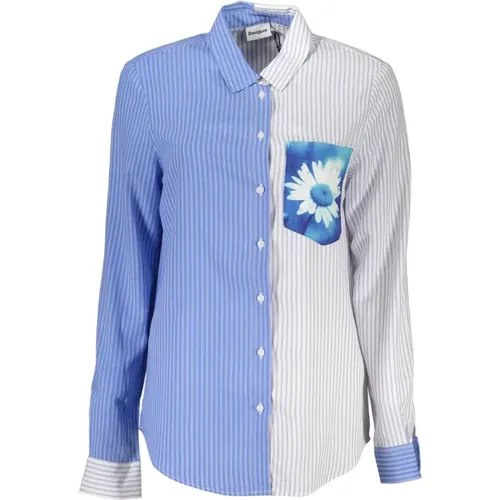 Long Sleeve Shirt Print Contrast , female, Sizes: XL, L, S, XS - Desigual - Modalova