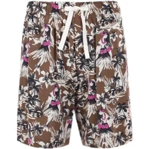 Hula Print Shorts , male, Sizes: L, M - Palm Angels - Modalova