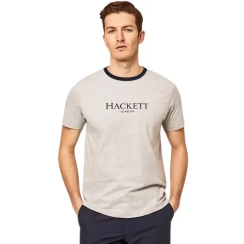Herren Baumwoll T-Shirt , Herren, Größe: S - Hackett - Modalova