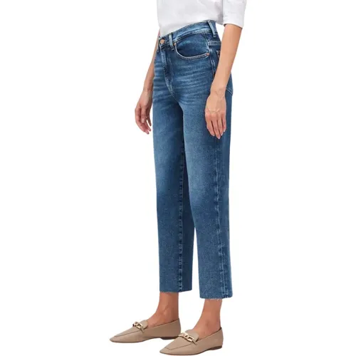 Vintage High Waist Straight Cut Jeans , female, Sizes: W30 - 7 For All Mankind - Modalova
