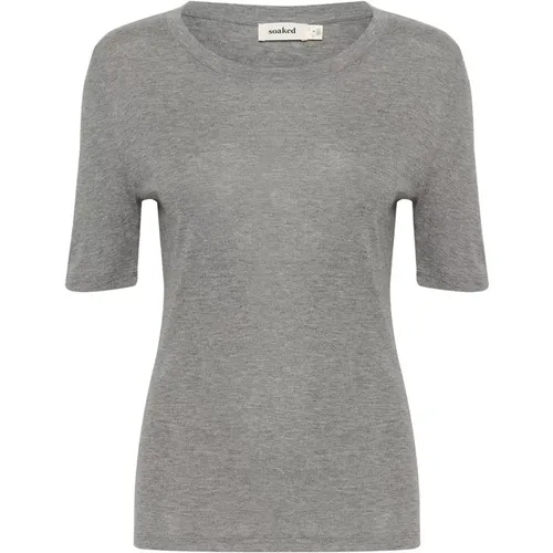 Rollneck Top Grey Melange , Damen, Größe: 2XL - Soaked in Luxury - Modalova