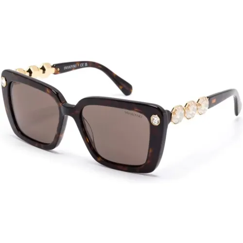 Sk6032 100273 Sunglasses,SK6032 102671 Sunglasses,SK6032 100187 Sunglasses,Stilvolle Sonnenbrille Sk6032 Schwarz - Swarovski - Modalova