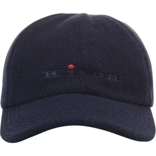 Cashmere Baseball Hat with Logo , male, Sizes: ONE SIZE - Kiton - Modalova