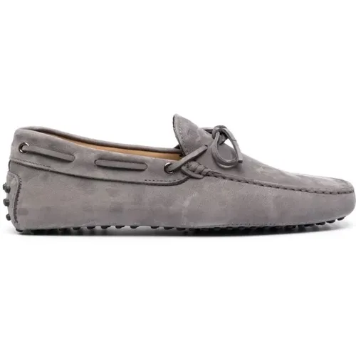 Grey Nabuk Morbidone Loafer , male, Sizes: 7 UK, 10 UK, 12 UK, 11 UK - TOD'S - Modalova