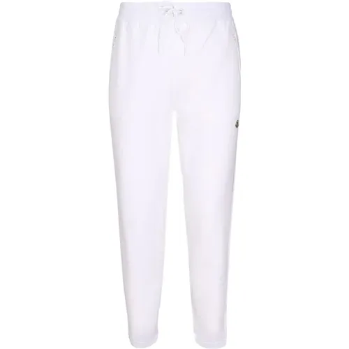 Weiße Baumwoll-Sweatpants mit Kordelzug , Herren, Größe: S - Moncler - Modalova
