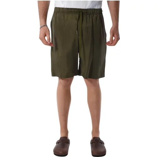 Cupro Bermuda Shorts mit elastischem Bund , Herren, Größe: M - Costumein - Modalova