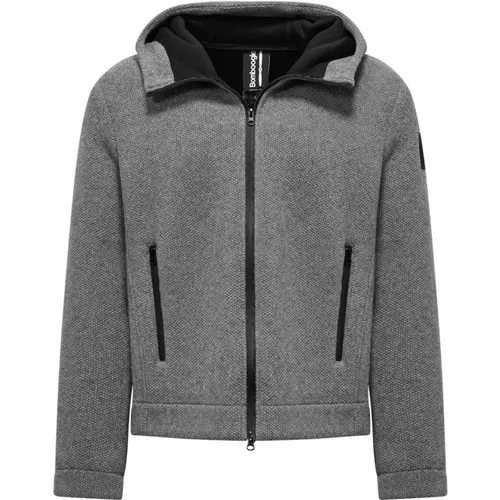 Hooded Boiled Wool Jacket , male, Sizes: M, XL, S, L - BomBoogie - Modalova