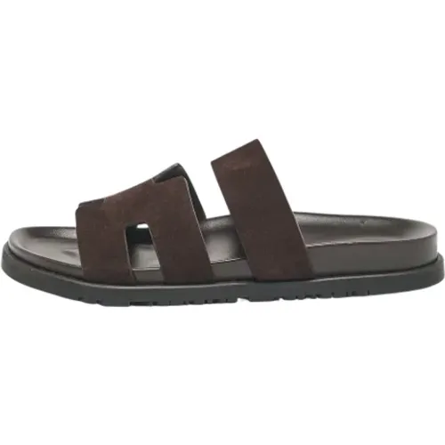 Pre-owned Suede sandals , male, Sizes: 6 UK - Hermès Vintage - Modalova