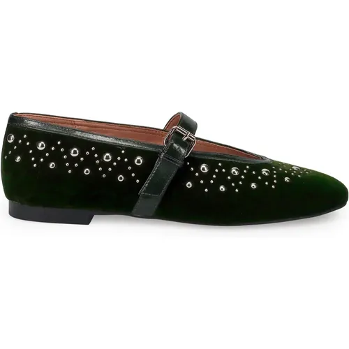 Velvet Mary Jane Shoes , female, Sizes: 3 UK, 5 UK, 4 UK, 6 UK, 7 UK - Bibi Lou - Modalova