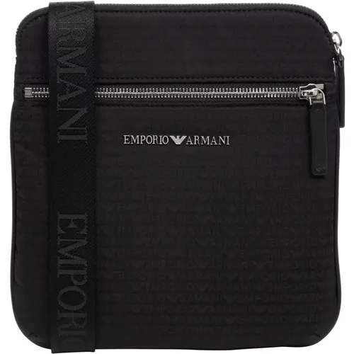 Logo Crossbody Bag with Adjustable Strap , male, Sizes: ONE SIZE - Emporio Armani - Modalova