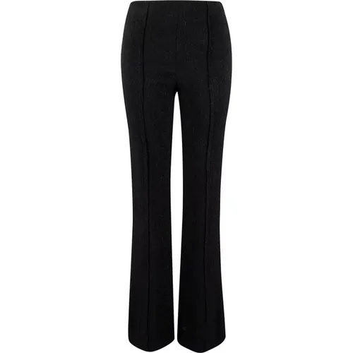 Flared Crepe Pants , female, Sizes: XS - Ganni - Modalova