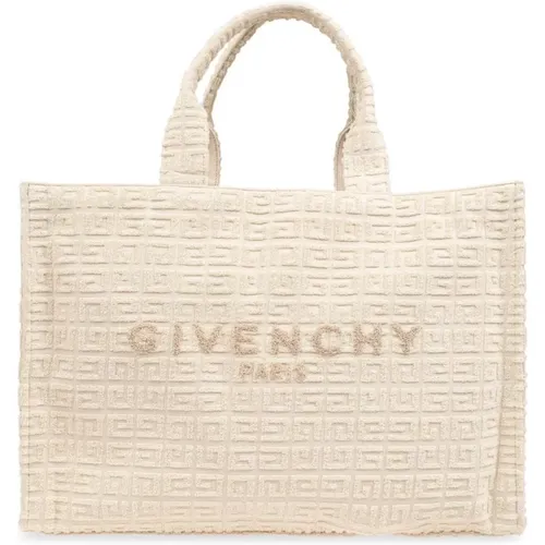 Jacquard Tote Bag in Ivory , female, Sizes: ONE SIZE - Givenchy - Modalova