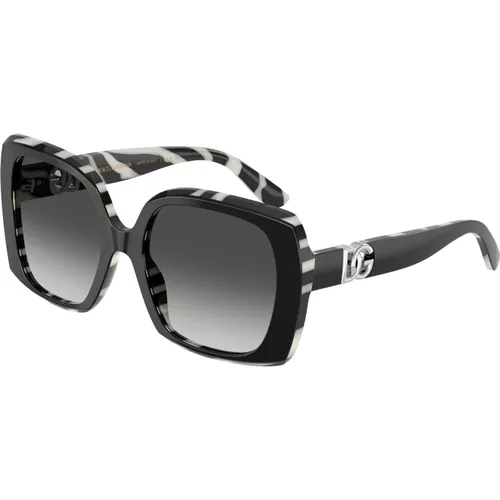 Stylische Sonnenbrille Dg4475 in Schwarz , Damen, Größe: 56 MM - Dolce & Gabbana - Modalova