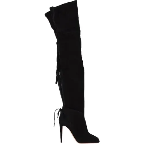 Pre-owned Suede boots , female, Sizes: 6 UK - Aquazzura Pre-owned - Modalova