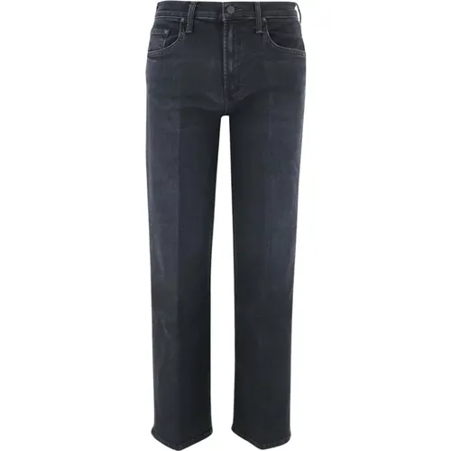 Stretch Cotton High Waist Jeans Schwarz , Damen, Größe: W28 - Mother - Modalova