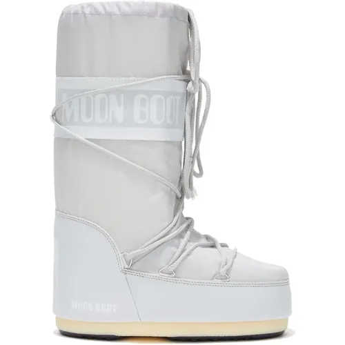 Logo Print Schnürstiefel , Damen, Größe: 35 EU - moon boot - Modalova