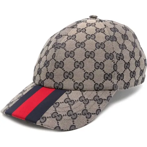 Signature Web-Stripe Trim Hats , male, Sizes: S - Gucci - Modalova