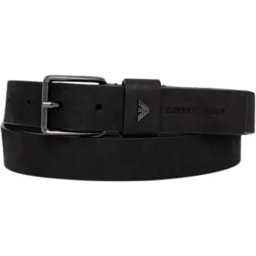 Leather Belt , male, Sizes: 110 CM, 100 CM, 90 CM, 95 CM - Emporio Armani - Modalova