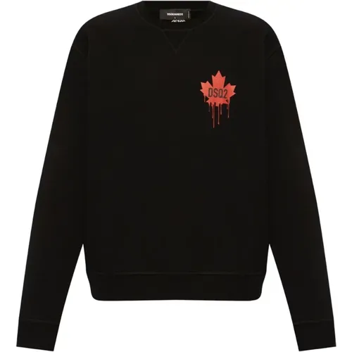 Logo Print Crew Neck Sweater , Herren, Größe: S - Dsquared2 - Modalova