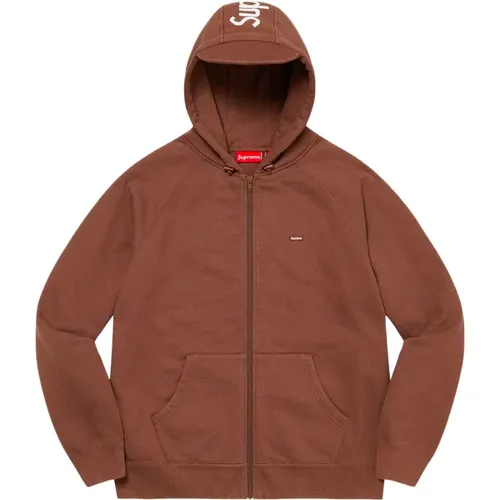 Dunkelbrauner Zip Up Hoodie Limited Edition , Herren, Größe: L - Supreme - Modalova