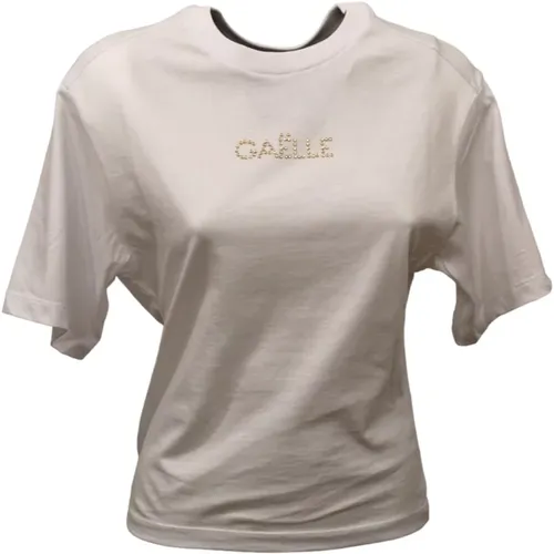 Kurzarm T-Shirt , Damen, Größe: M - Gaëlle Paris - Modalova