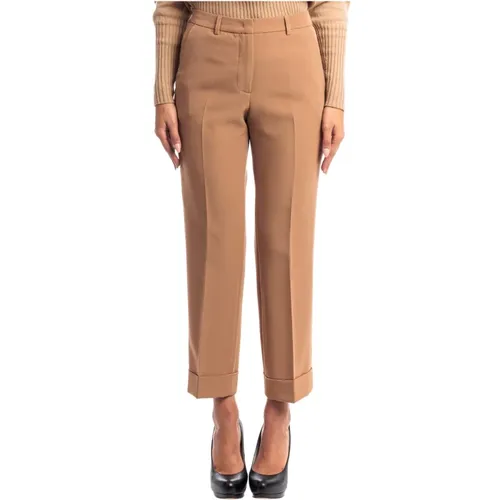 Chino Hose mit Aufgerollten Beinen , Damen, Größe: M - Seventy - Modalova