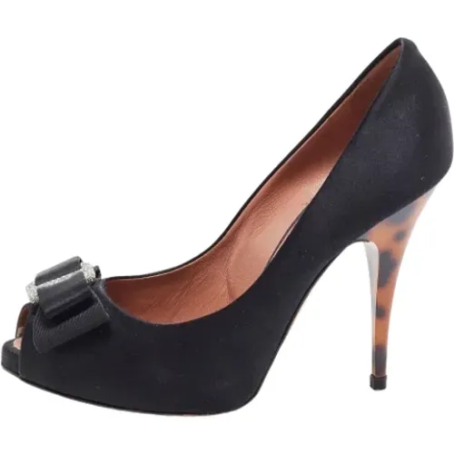 Pre-owned Satin heels , female, Sizes: 4 1/2 UK - Giuseppe Zanotti Pre-owned - Modalova