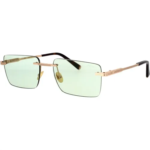 Rectangular Sunglasses Lewis Hamilton Green , unisex, Sizes: 57 MM - Police - Modalova