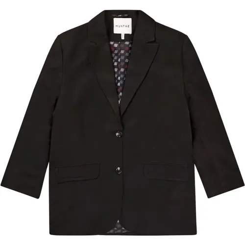 Elegant Blazer with Long Sleeves and Classic Collar , female, Sizes: L - Munthe - Modalova