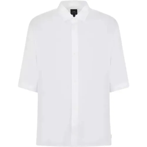 Oversize Shirt , male, Sizes: 2XL, M, XL - Armani Exchange - Modalova