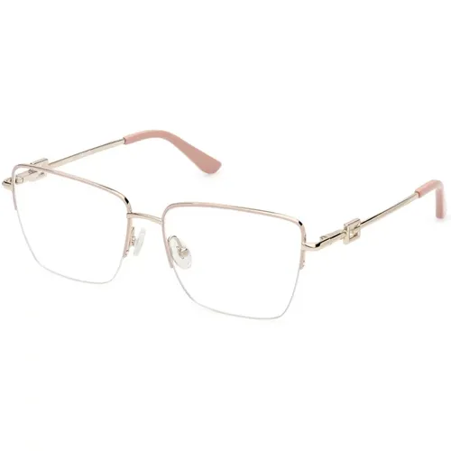 Quadratische Metallrahmen Brille , Damen, Größe: 53 MM - Guess - Modalova