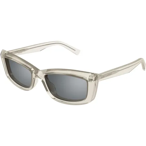 Stilvolle gebogene Cat-Eye-Sonnenbrille,Stylische Sonnenbrille SL 658 - Saint Laurent - Modalova