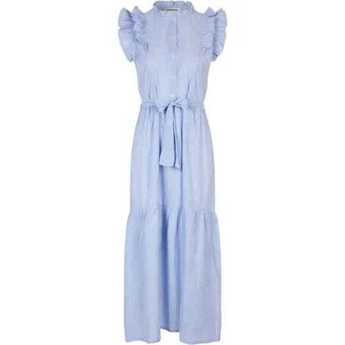 Harriet Dress White/ Light Stripe , female, Sizes: L - Lollys Laundry - Modalova