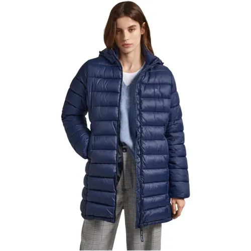 Long Quilted Plumífero Jacket , female, Sizes: XL, L, M, S - Pepe Jeans - Modalova