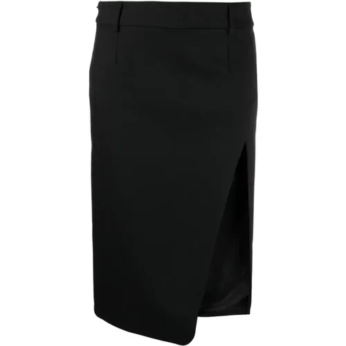 Tailored Midi Skirt , female, Sizes: XS - Off White - Modalova