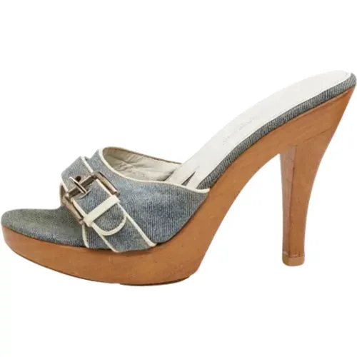 Pre-owned Denim sandals , female, Sizes: 7 UK - Dolce & Gabbana Pre-owned - Modalova