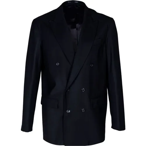 Men's Double-Breasted Wool Jacket , male, Sizes: S, L, M - Mauro Grifoni - Modalova