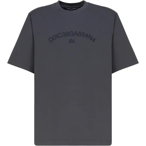T-shirts and Polos Grey , male, Sizes: L, M, S, XL - Dolce & Gabbana - Modalova