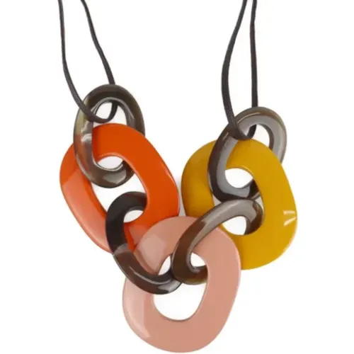 Pre-owned Multicolored Fabric Hermes Necklace , female, Sizes: ONE SIZE - Hermès Vintage - Modalova