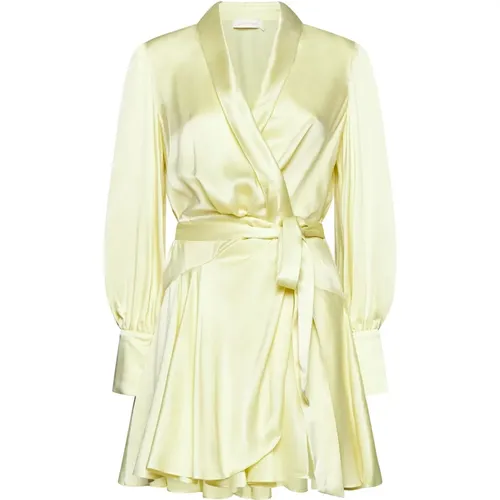 Silk Wrap Mini Dress , female, Sizes: XS, M - Zimmermann - Modalova