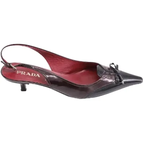Pre-owned Leather heels , female, Sizes: 4 1/2 UK - Prada Vintage - Modalova
