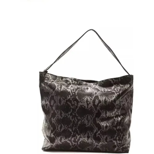 Elegante Leder-Schultertasche mit Python-Print - Pompei Donatella - Modalova