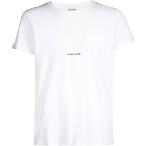 T-Shirt - Regular Fit - 100% Cotton , male, Sizes: M, XL, 2XL, L - Saint Laurent - Modalova